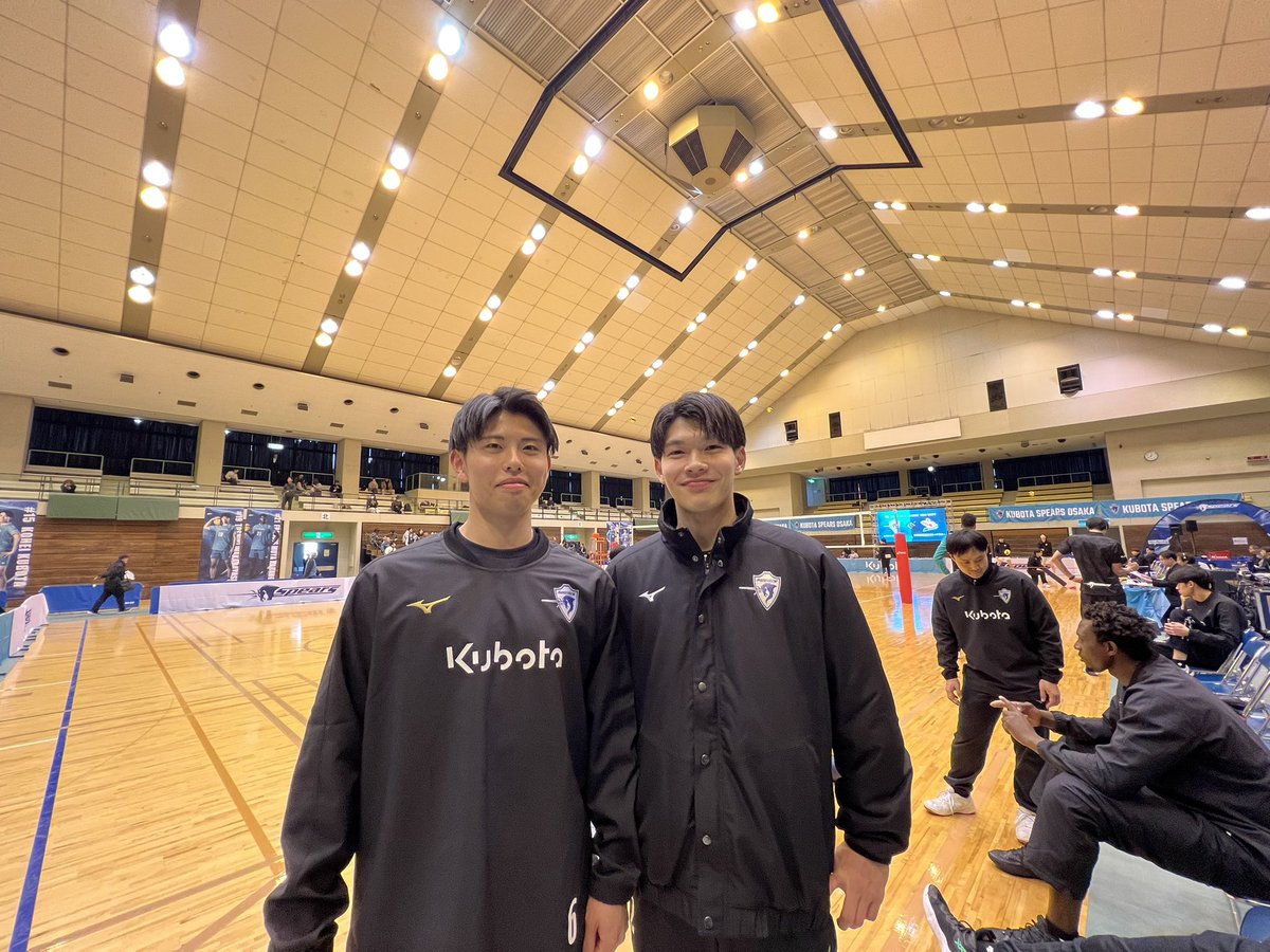 kubota_spears_v's tweet image. #寺内剛仁 選手、#川波颯 選手、初帯同🦄✨

#クボタスピアーズ大阪 
#KUBOTASPEARSOSAKA
#幕天席地の心を繋げ 
#SPEARSWAY 2.0〜進化〜
#Vリーグ
#VLEAGUE