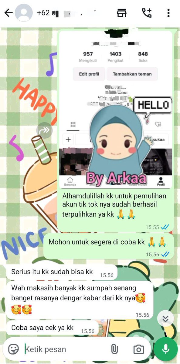 sizyed's tweet photo. BANTUAN 𝐉𝐀𝐒𝐀•𝐏𝐄𝐌𝐔𝐋𝐈𝐇𝐀𝐍
𝐀𝐊𝐔𝐍•HAPUS AKUN📍

•akun lupa pas,A2F/ke hack
•jasa sadap wa 
•jasa hapus akun all sosmed
•jasa lacak lokasi 
•pemulihan akun all sosmed
 
FAST RESPON? DM LANGSUNG WAWa MIMIN YA👆 https://t.co/JWkKKCCuvD
