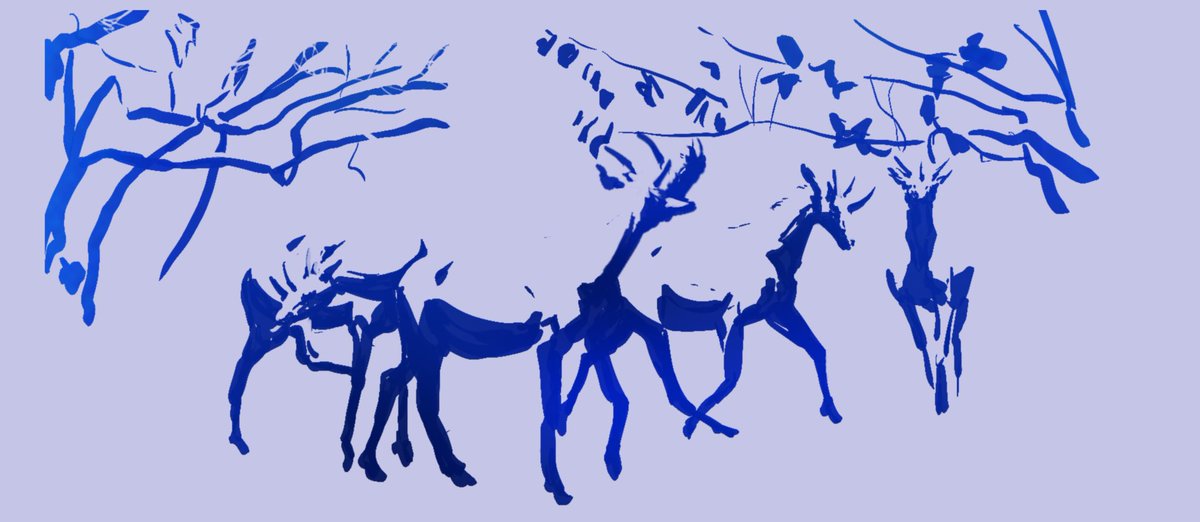 GaelCasart's tweet image. 2nd  #paleostream after a while of not being able to attend

Featuring 30 min sketches of 
Tapejara, Ajkaceratops, Hoplitomeryx and Protoceratops in an oasis