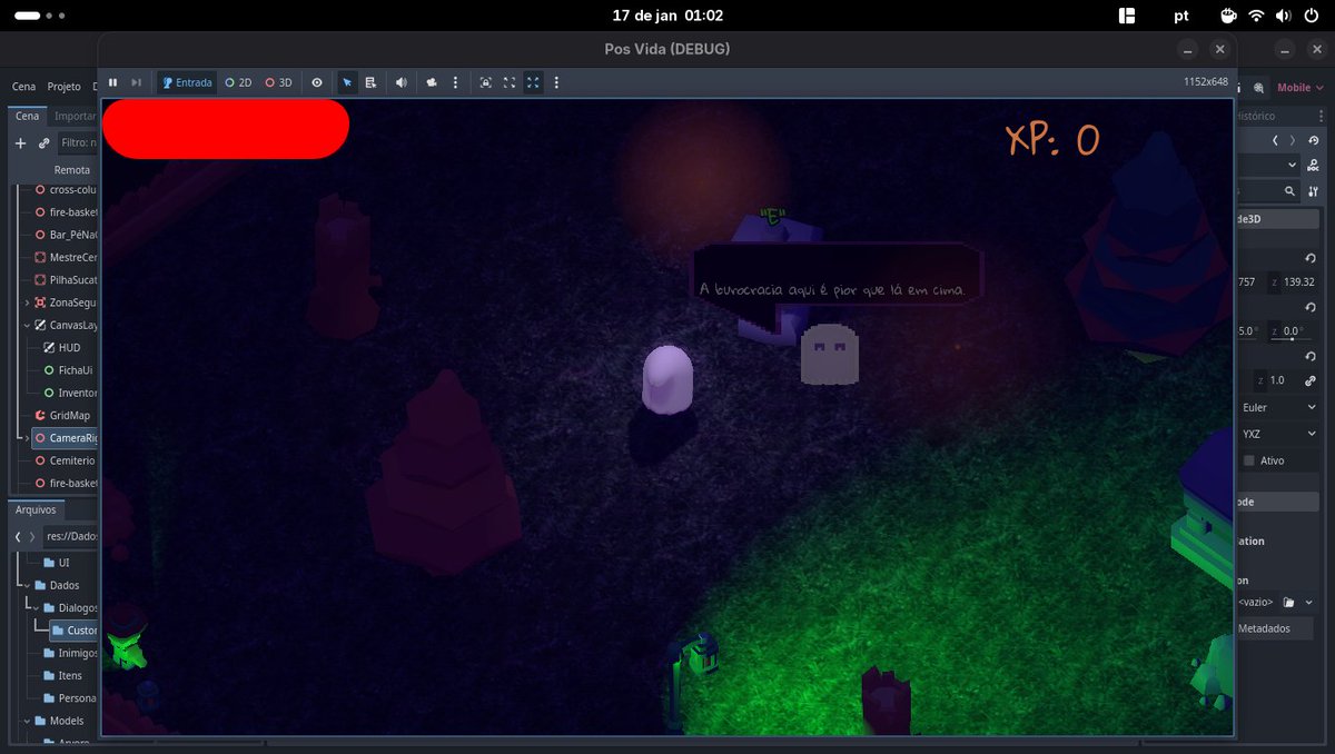 PessoaCrocante's tweet photo. A evolução do meu jogo em maneira decrescente em um pouco mais de um mês. Depois: Um RPG do Pós-Vida Caótico
#gamedev #indiegame #GodotEngine #linux #rpg #PubTycoon #DateSim https://t.co/krjglX6ANQ