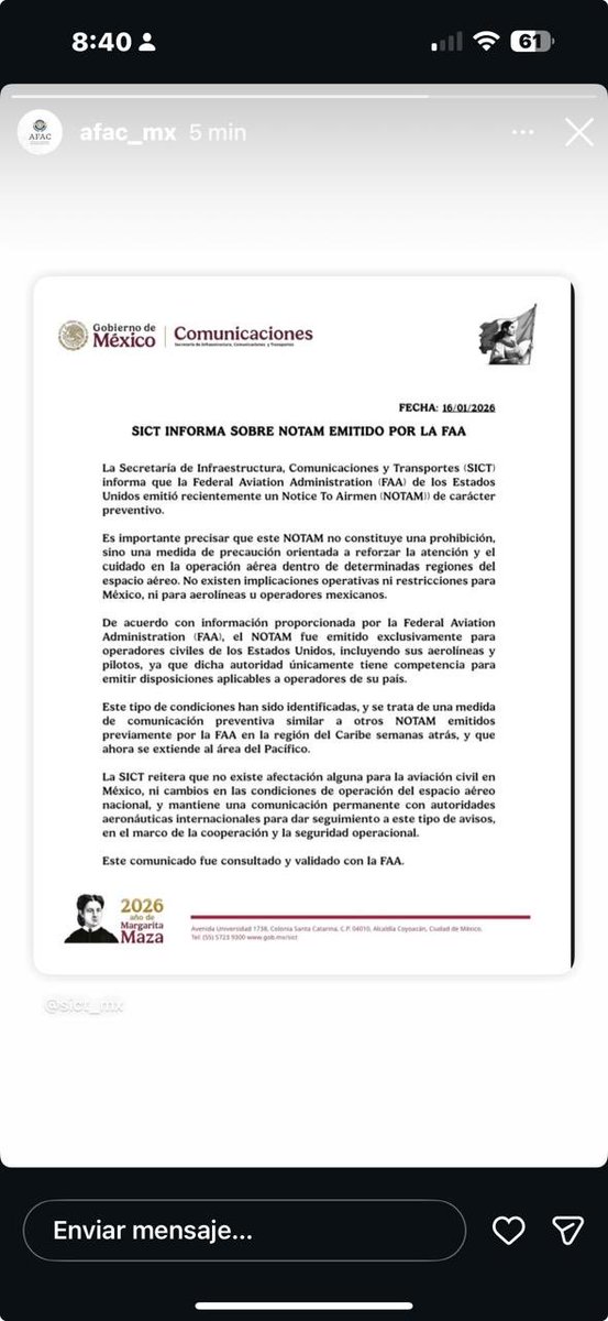 Ojo !! Tampoco le pierdan atención a esto, nunca en mi experiencia Aeronaútica se había presentado una situación similar !!!