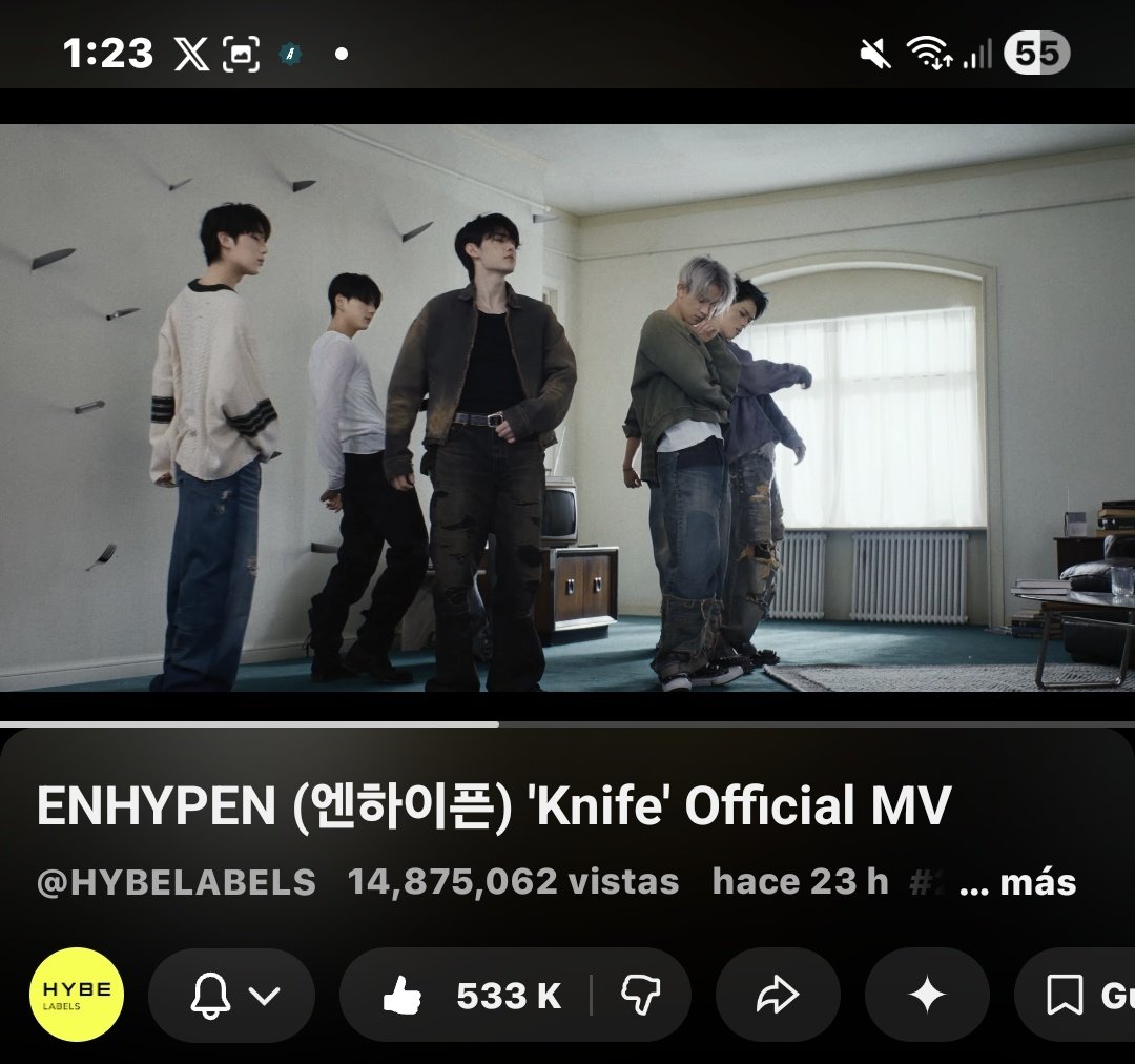 lenjkeys's tweet image. ESTAMOS A NADA DE LLEGAR A LA META TODOS VAYAN A ESCUCHAR KNIFE EN YOUTUBE