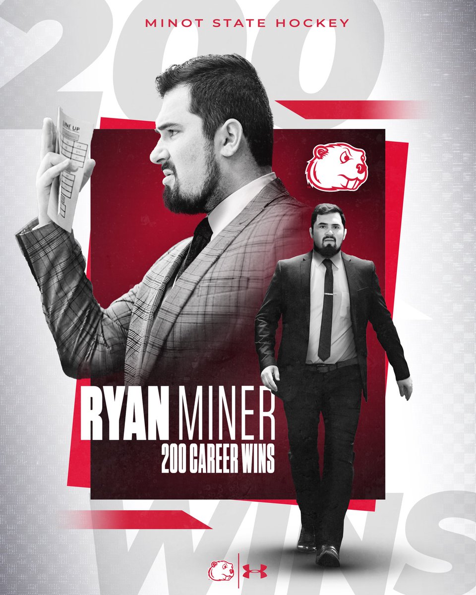 ❗️200 WINS❗️

HUGE night for Beaver Hockey!
The Beavers take down Indiana Tech, and Head Coach Ryan Miner earns his 200th career win behind the bench.
A milestone moment for a leader who continues to set the standard.
Congratulations, Coach Miner!🦫