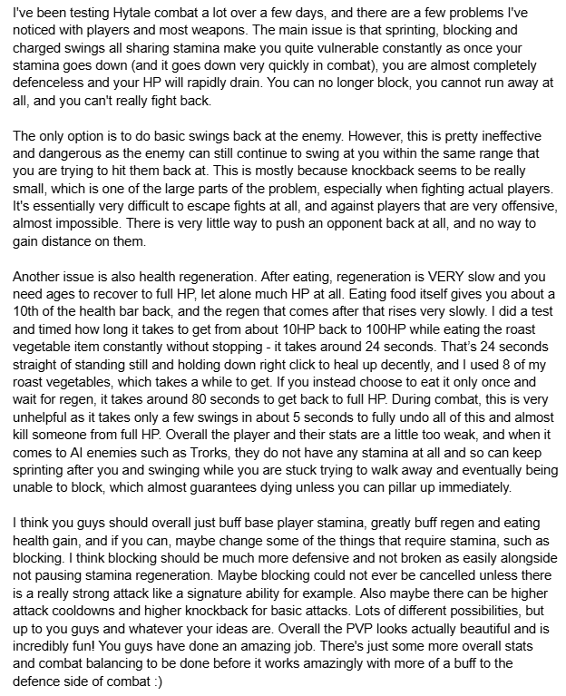 My opinion on combat balancing! <a href="/Simon_Hypixel/">Simon</a> #Hytale