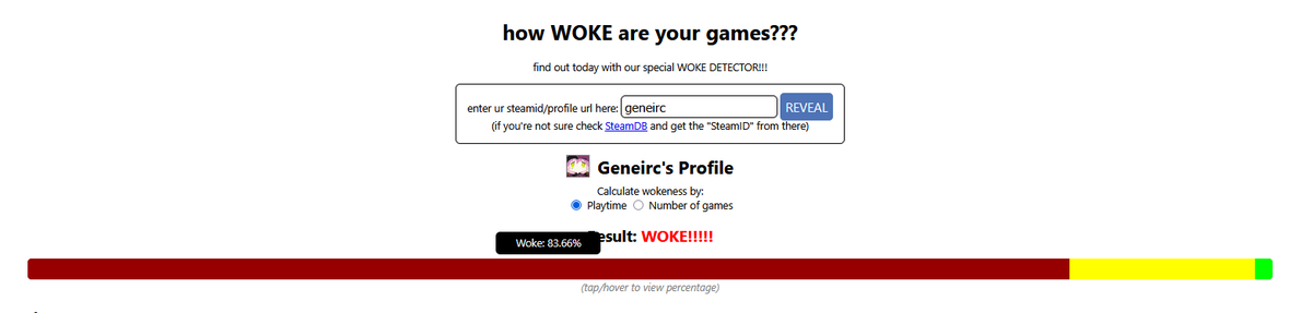 _Geneirc's tweet image. My steam;
Library is;
83.66%;
Woke;

This means things.

-geneirc
