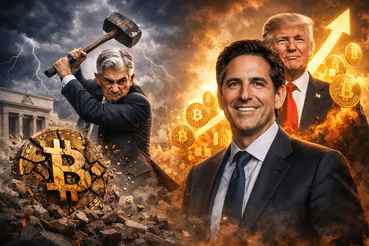 🚨 NEXT FED CHAIR: A BITCOIN REVOLUTION? Kevin Warsh has emerged as the  front-runner to become the next Federal Reserve Chair, with his odds  jumping to 60% on prediction markets. √ Warsh