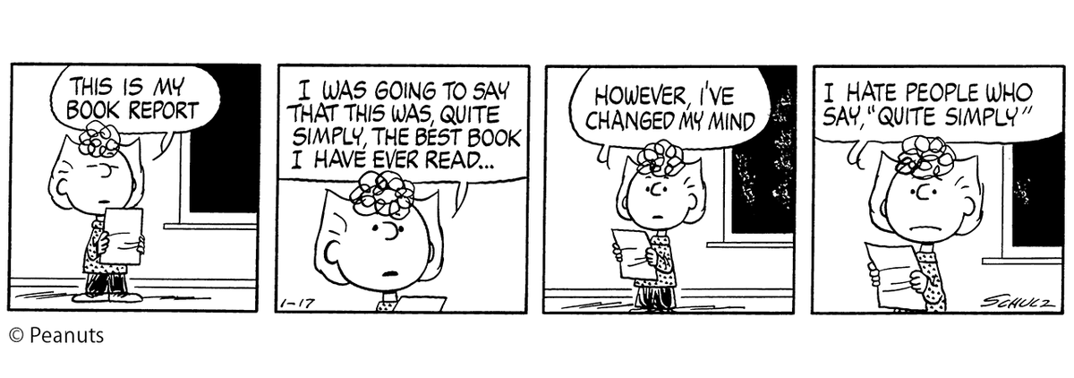 📚[PEANUTS DICTIONARY #998]📚 本日のフレーズ 「I WAS GOING TO SAY