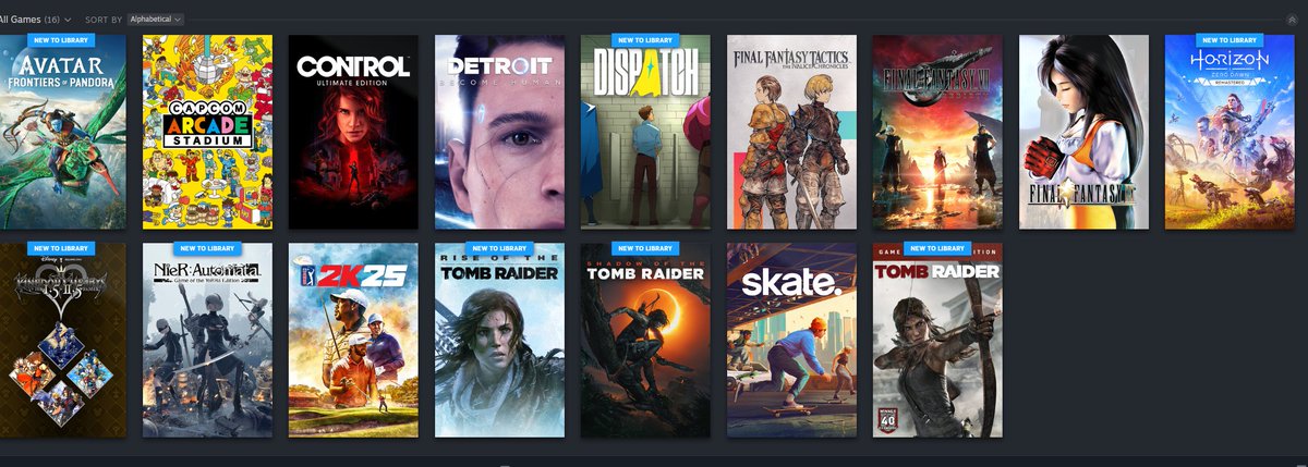 For a little less than 1/4th the price of a HOF box in MyTeam, I was able to pick up some games that'll keep me entertained and not be a money pit.  Picked up Avatar, Dispatch, Horizon, Kingdom Hearts, The Tomb Raider remakes, and NeiR.