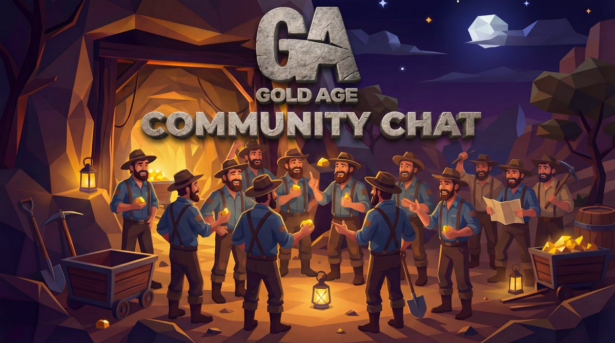 GoldAgeGame's tweet photo. 💬 Gold Age Community Chat is now OPEN.

This is the main space for early supporters to connect,
take part in contests,
and get updates before the game launch.

Join the conversation, stay active, and be part of the beginning.

👉 https://t.co/ZfttYBITI9. Welcome in. https://t.co/NEmP340HQM
