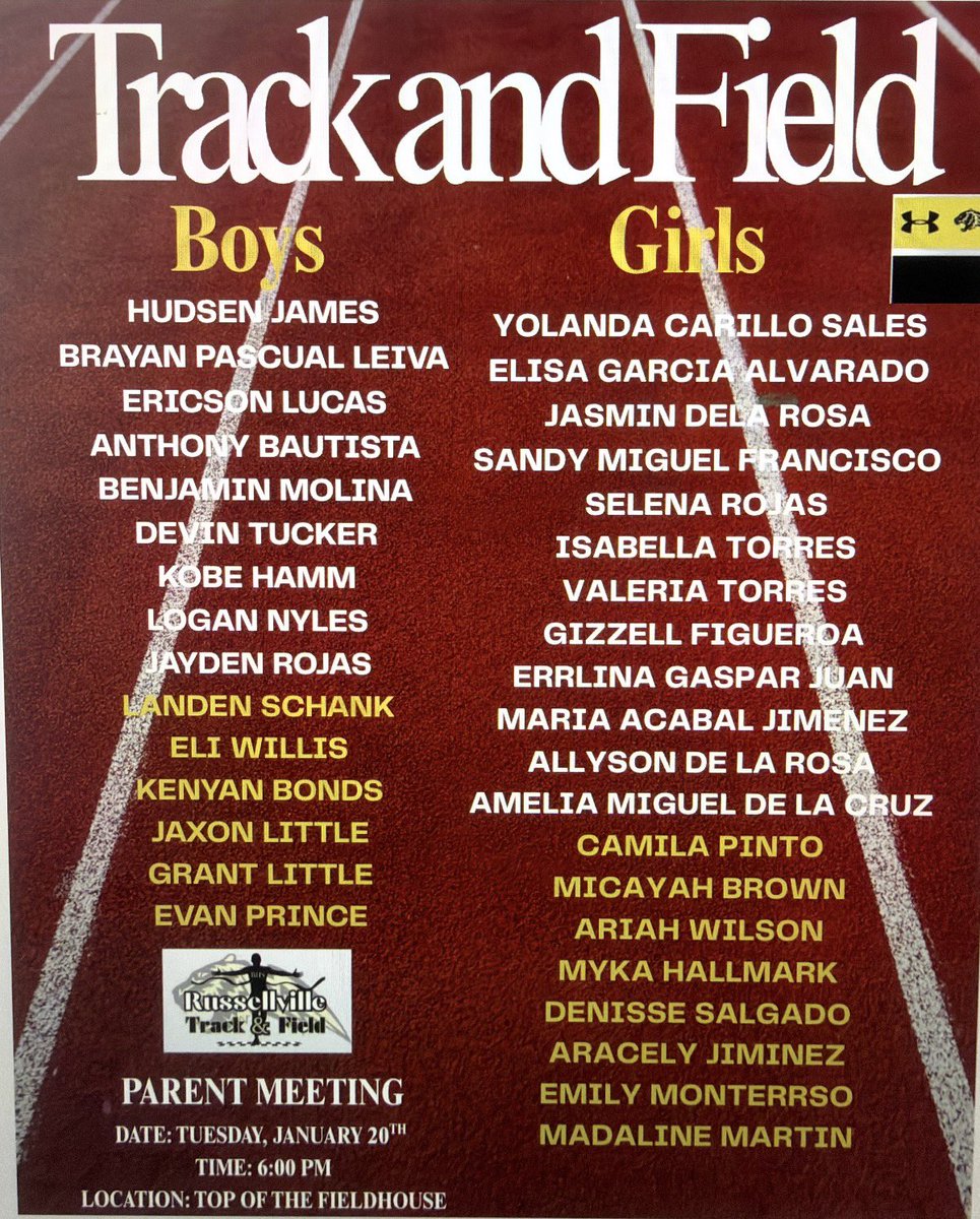 Russellville Track & Field tweet media