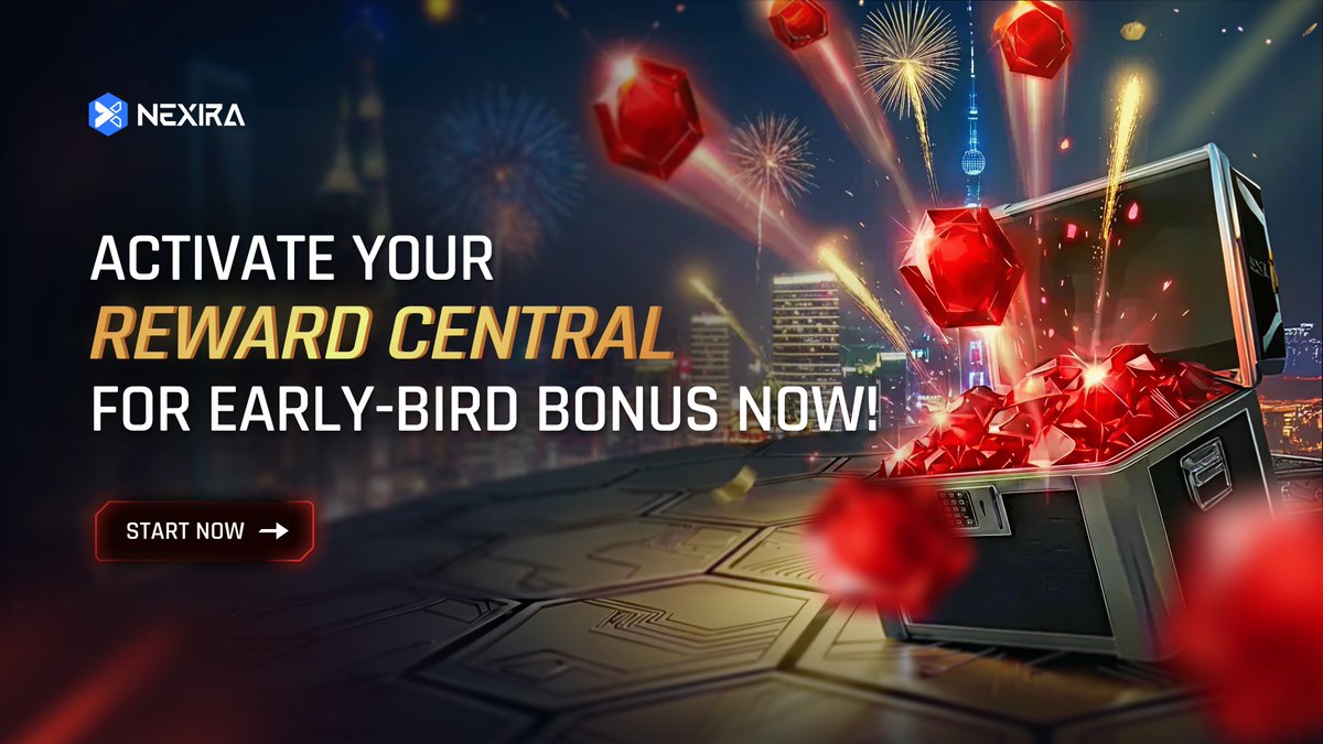 NexiraDAEP's tweet image. We are launching Reward Central — where your airdrop rewards will be secured and ready.

And We’re Rewarding Early Believers. We’ve seen ...
Your support. Your engagement. Your belief.

🎁 Be among the first to activate My Reward Central — and get a very special 5,000 Ruby bonus.…