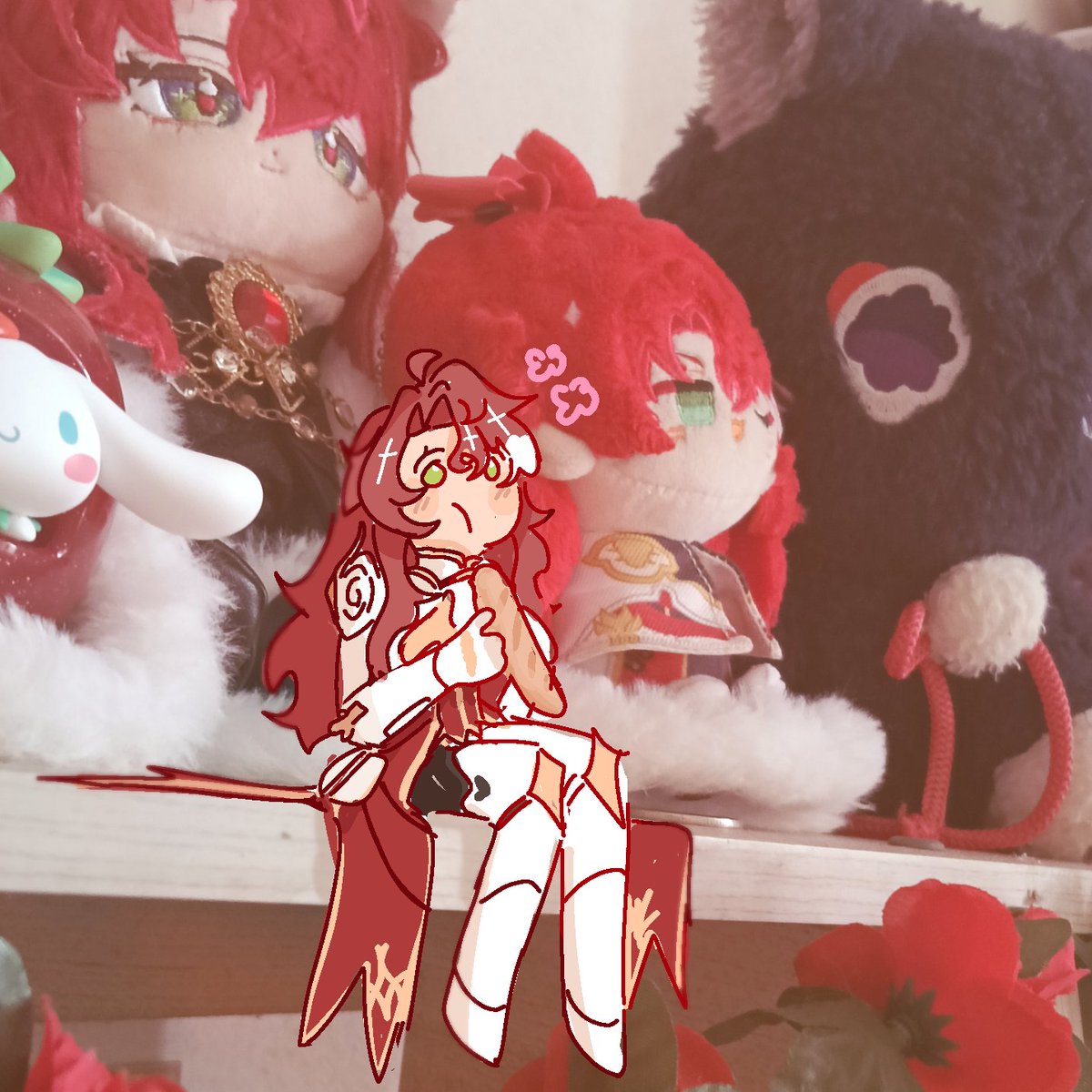 GentiDoodless's tweet image. I completely forgot to post yesterday my apologies shdj anyway argenti chilling in my room :3c -✨