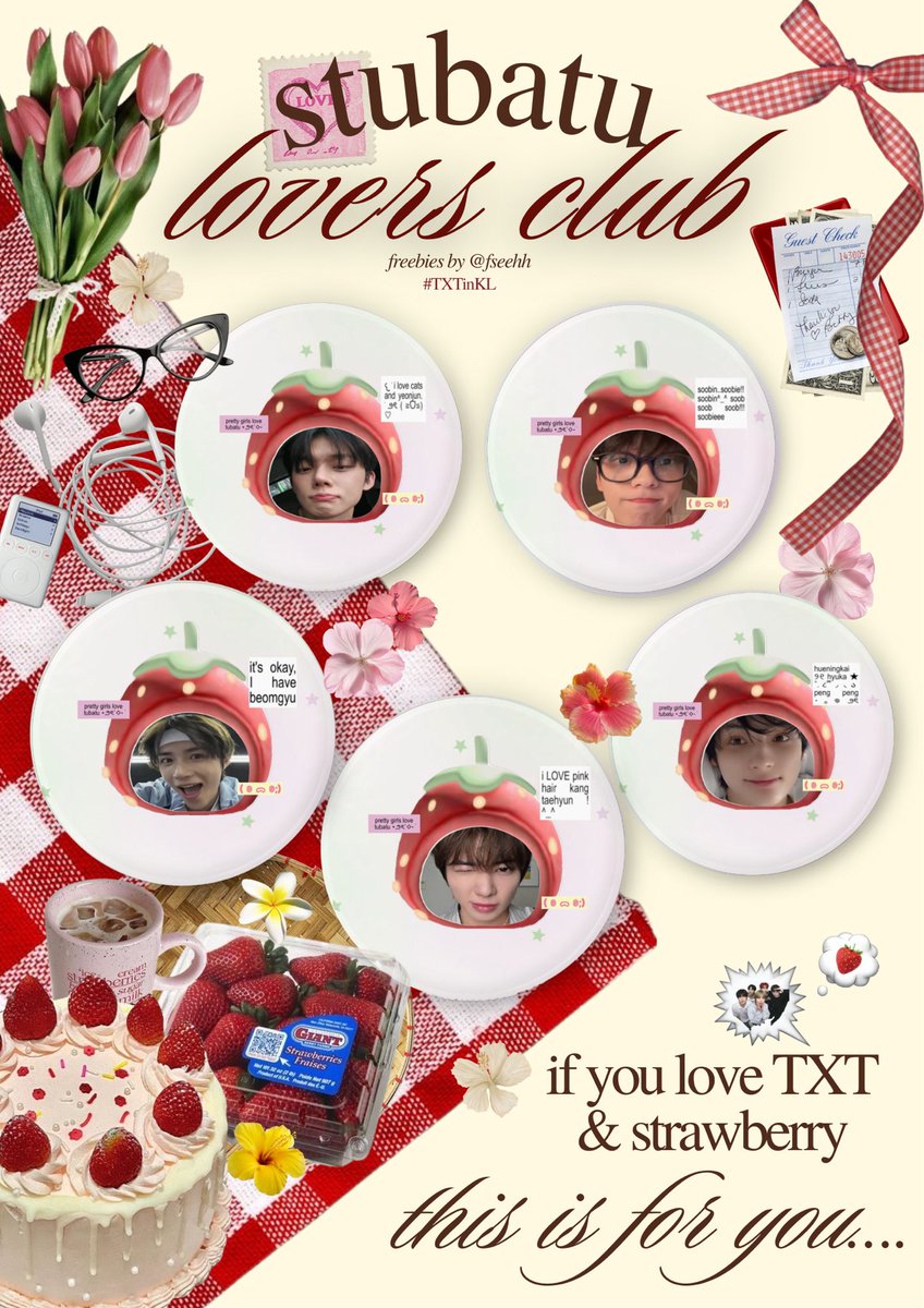 fseehh's tweet image. #TXTinKL freebies by @fseehh ❀⋆.ೃ࿔*
🍓stubatu button badge (strawberrytubatu)

ill be giving out this freebies later, so if you guys spot me KENA NYANYI DUBADDU WARI WARI dulu (HEHEHEH)😜😝🤭

🍥 fcfs (berry berry limited to 50pcs)
🍥 exact time &amp;amp; location: tba
see u moaaa!!