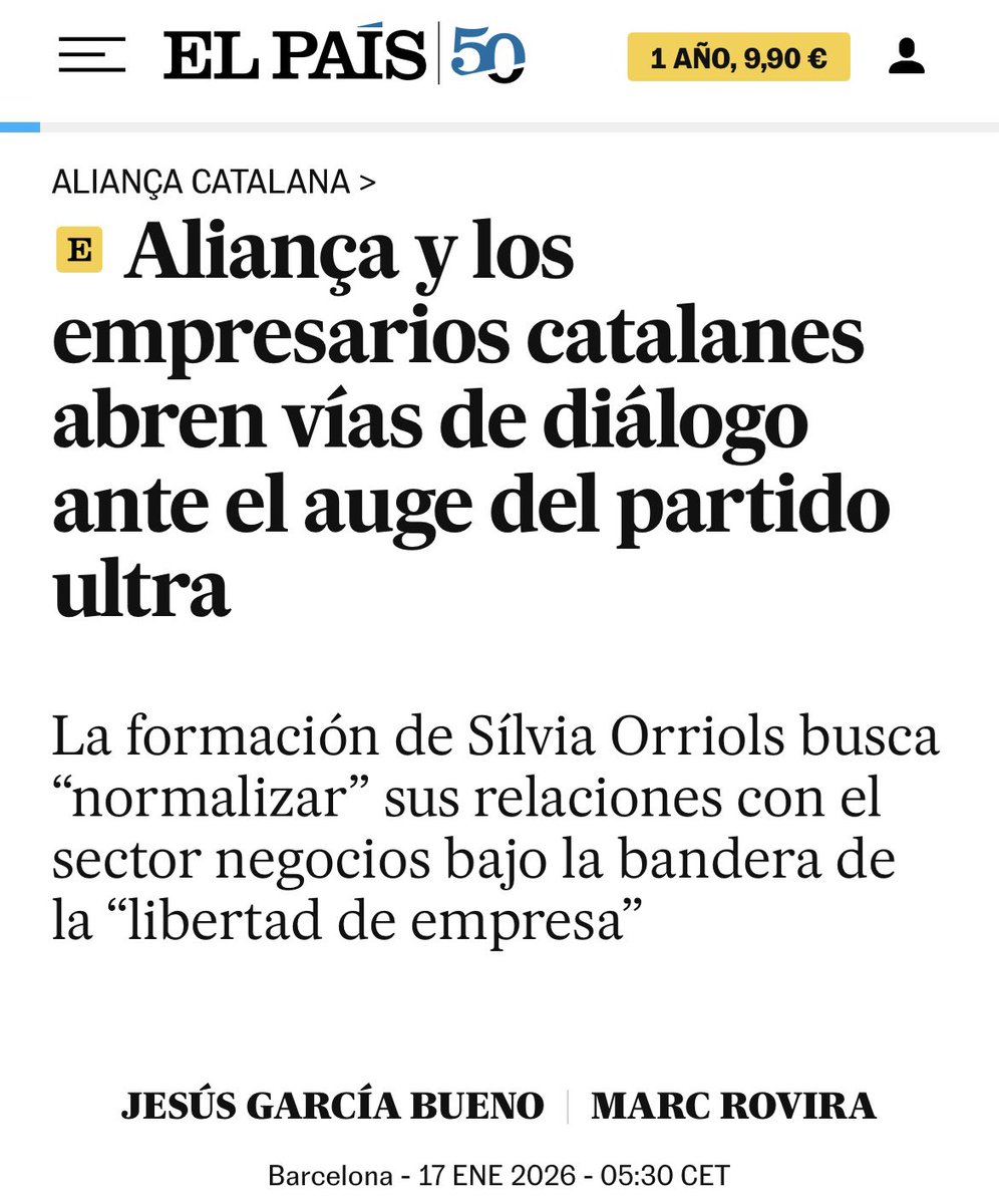Ja ho sabíem, però ara no se n’amaguen. Les elits empresarials estan esperant que l’extrema-dreta tingui poder. CCOO, el primer sindicat de Catalunya, serem dic de contenció!