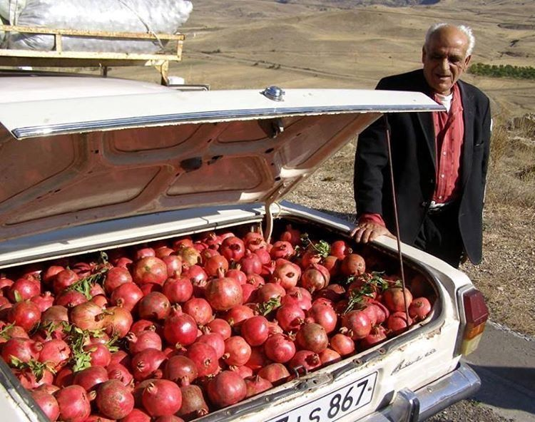 Pomegranates seller in Armenia