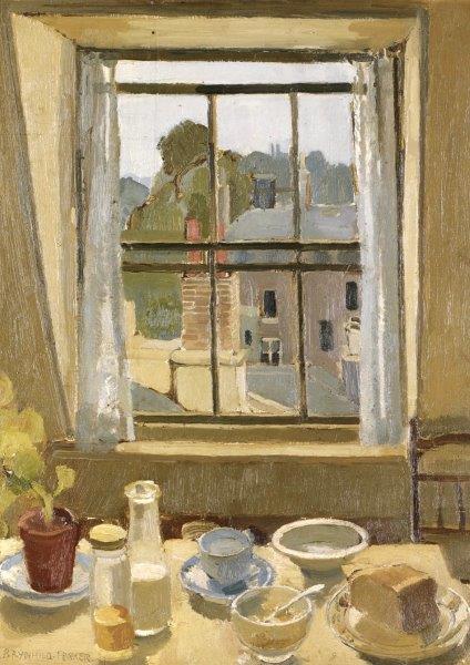 As is my won't each week on #SaturdayMorning , here's our usual start to the day &amp; week-end. This is "Interior" by Brynhild Parker from 1930. It has always seemed to me that it epitomises the way in which one might, ideally, like to start the week-end. #BrynhildParker