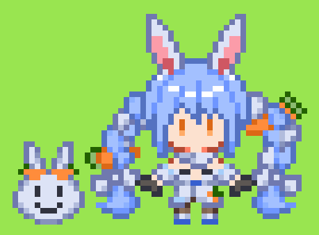 game_boi_gob's tweet photo. #ぺこらーと 
ドット絵に挑戦！案外いい感じ！？ https://t.co/1GVjluPYBB