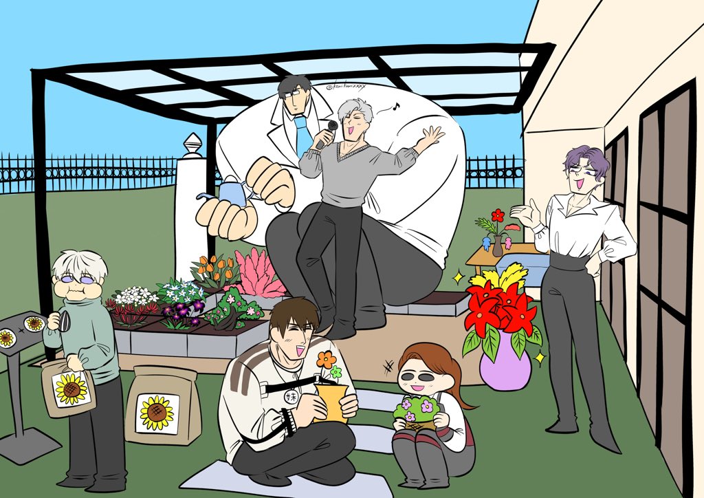 kemikemixxxx's tweet image. #LoveandDeepspace 
#恋と深空二次創作 

GARDENING TOGETHER💫🐟❄️🐦‍⬛🍎