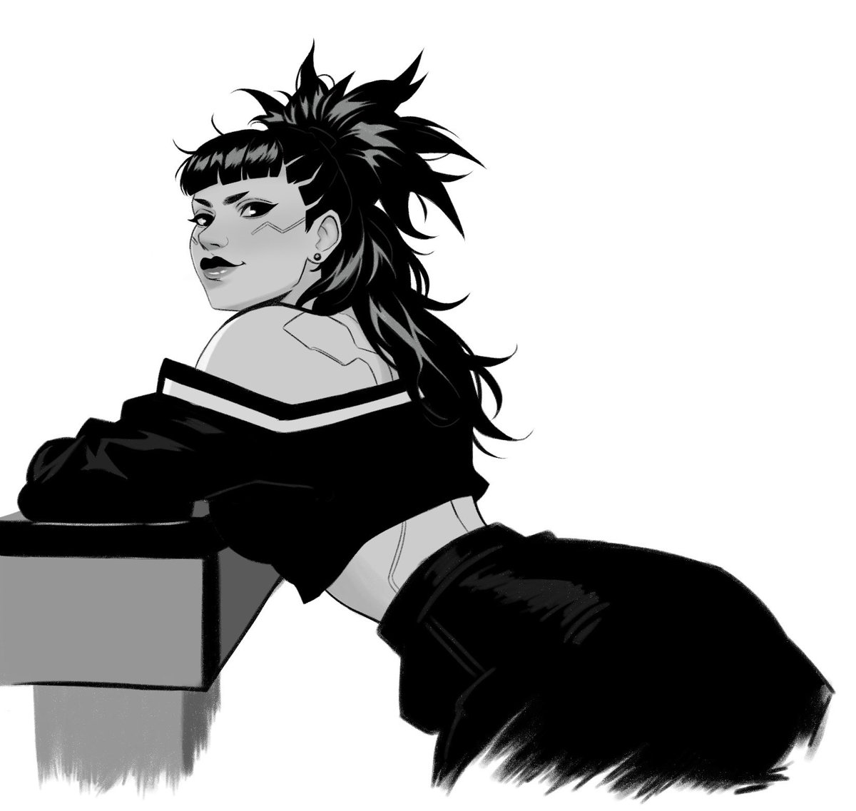 MoonLiyuu's tweet image. love to draw her #Cyberpunk2077 #Oc #ocart