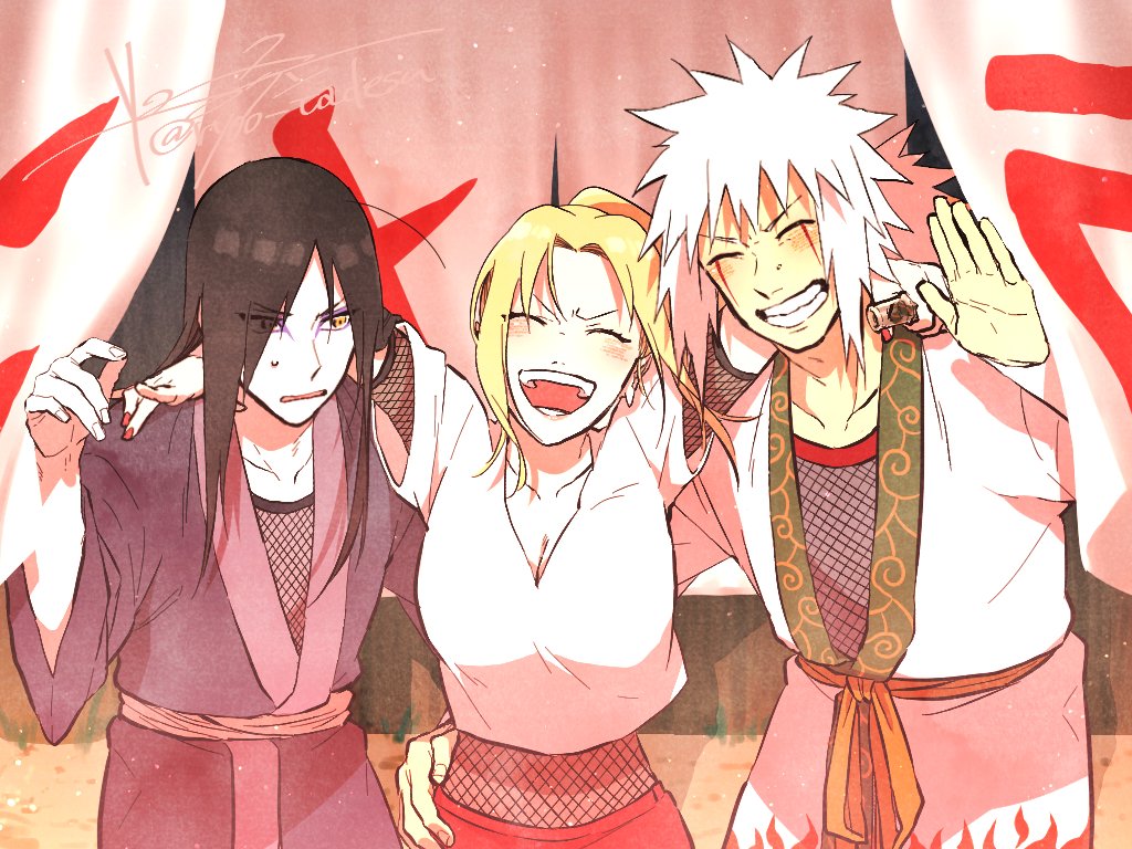 ryoo_tadesu's tweet image. 伝説の三忍(酔)