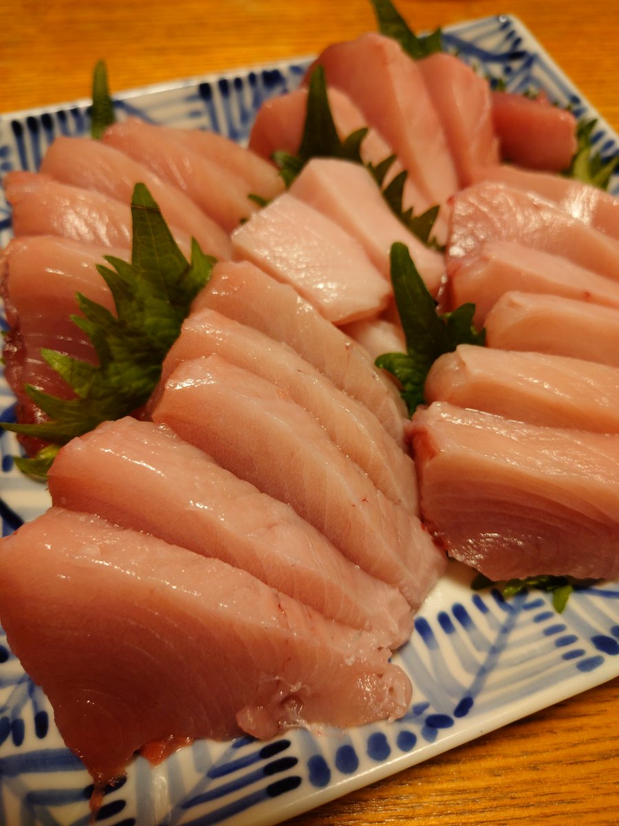 ramukao's tweet photo. 今晩は長崎県釣りものメジマグロ刺身で一杯。脂乗りは最高ですがメジのさっぱり感で飽きずに食べられます。　#泉銀 https://t.co/lAirGFPgPY