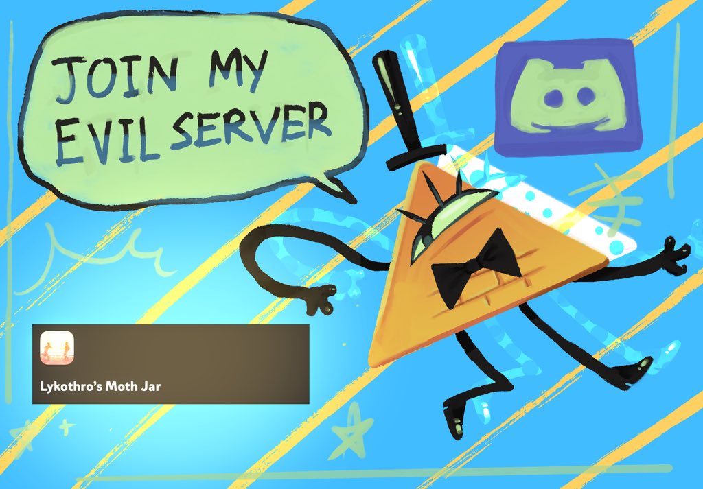 LYKOTHRO's tweet image. JOIN MY SERVER!! Mainly me related, and Gravity Falls. discord.gg/74q58VKuJ #GravityFalls #Fanart #Server
