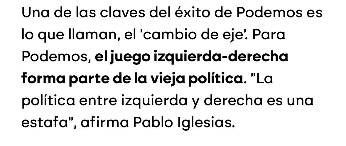 Ni de izquierdas ni de derechas.