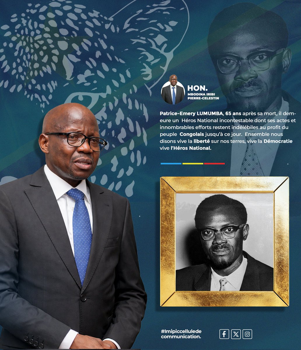Le 17 Janvier de chaque année, marque un instant commémoratif en considération de cette icône, cette figure majeure de notre histoire, devenue une référence percutante de la Résilience, du Patriotisme et du Leadership avéré pour notre Pays.

<a href="/AssembleeNatRDC/">Assemblée nationale 🇨🇩</a>
@RDC
<a href="/IMIPIC2024/">IMIPIC2024</a>