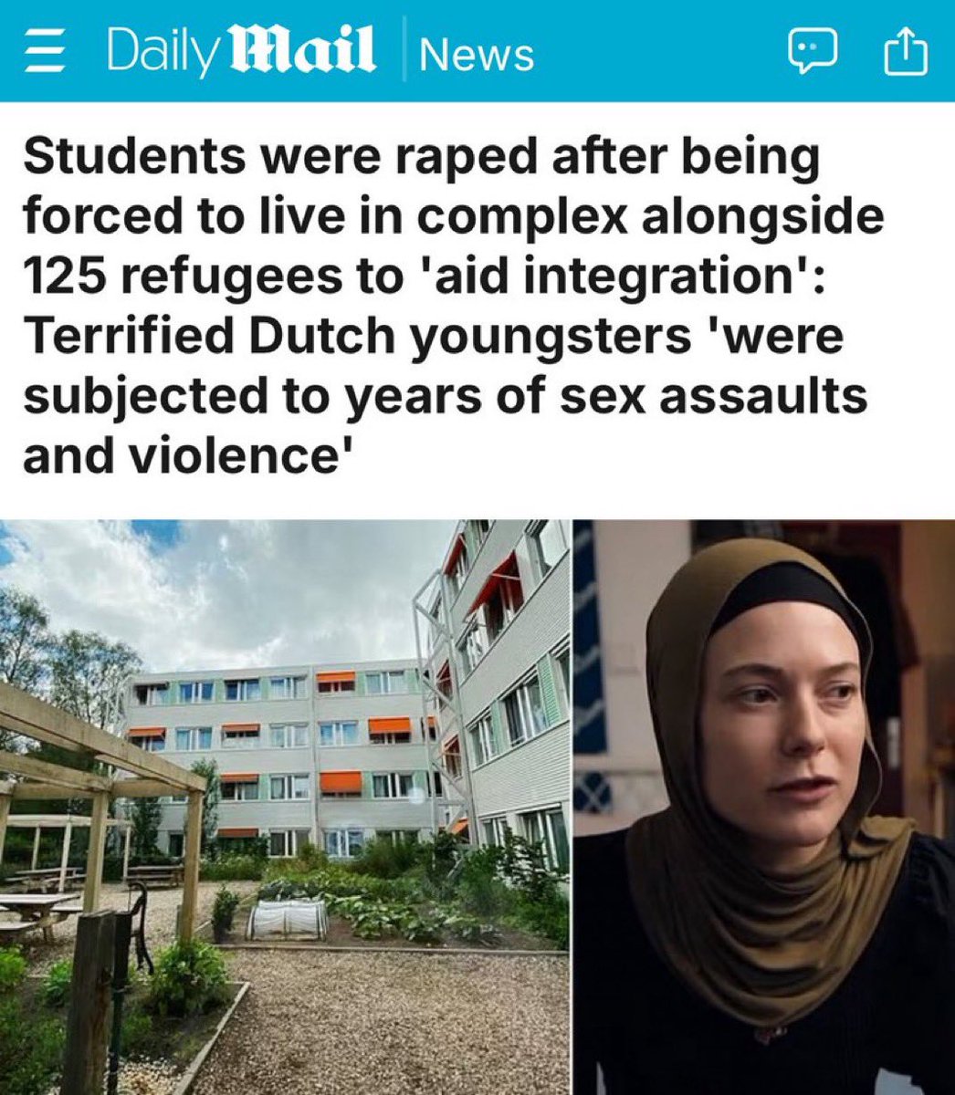 visegrad24's tweet image. Major scandal in the Netherlands after it’s revealed that 125 students were made to live with 125 asylum seekers in an experiment to “foster integration” and that it ended in students falling victim to gang rape, several sexual assaults and knife crime.