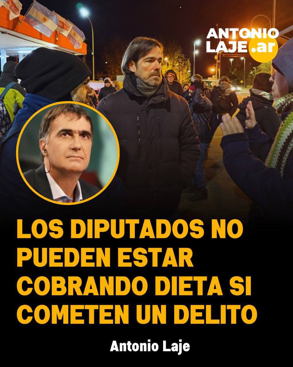 JonatanVialeXD's tweet image. 👏🏻ESPECTACULAR ANTONIO LAJE:

🗣️“Los diputados no pueden estar cobrando dieta si cometen un delito como este que corta la calle, debería ser automático, cometes un delito listo perdes la dieta”