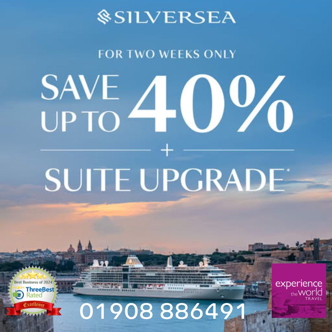 Get on board with the #Silversea #Cruises #SALE‼️🛳️  
Call now: ☎️ 01908 886491
#ExperienceADifference
#MiltonKeynes #NewportPagnell #Ampthill #Flitwick #Olney