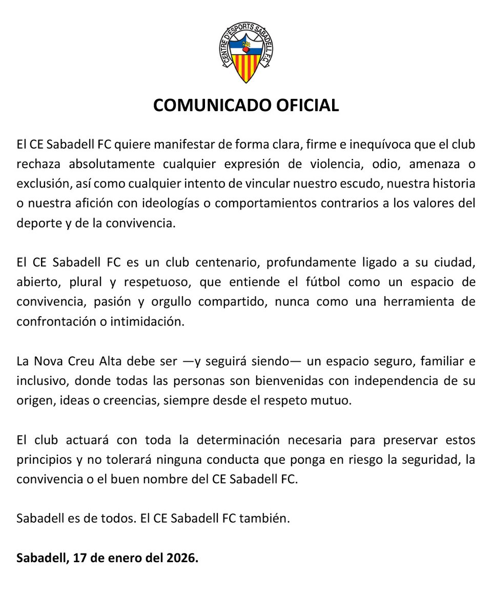 𝐂𝐎𝐌𝐔𝐍𝐈𝐂𝐀𝐓 𝐎𝐅𝐈𝐂𝐈𝐀𝐋 

#CESabadell