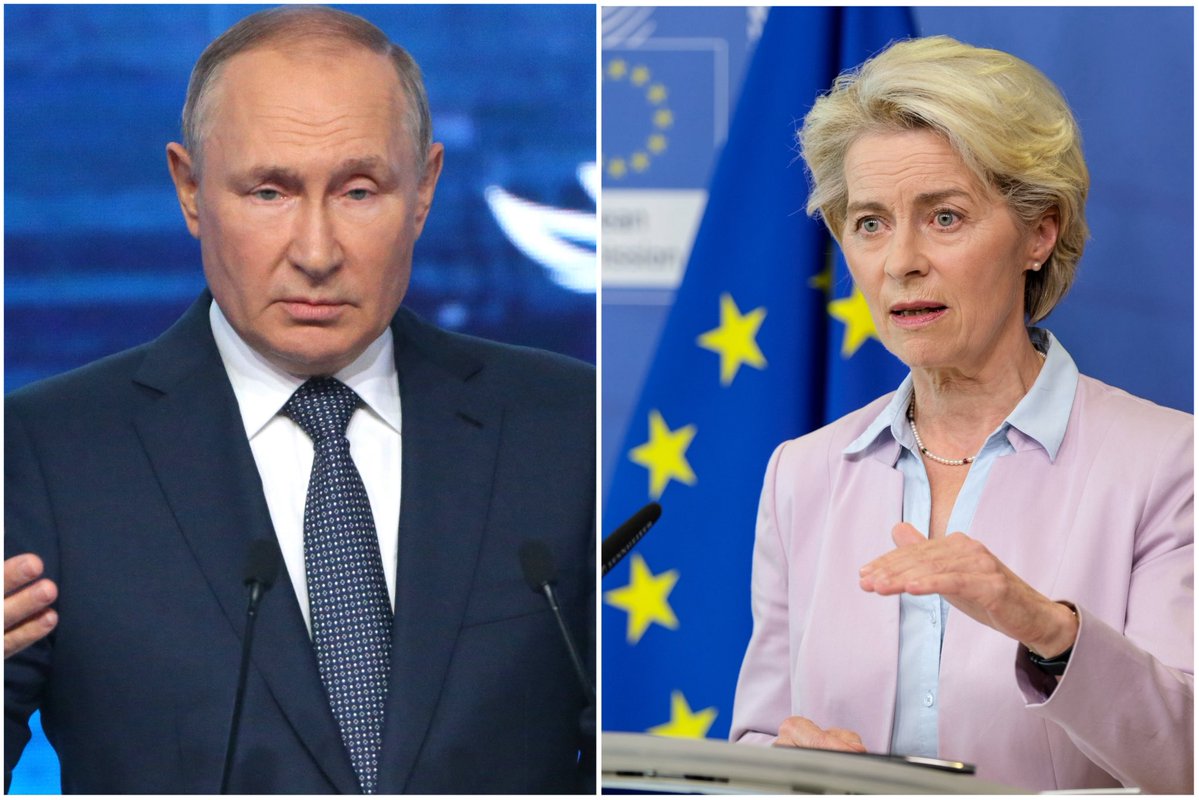 One person in this image is Europe’s biggest enemy. The other is the President of the Russian Federation.