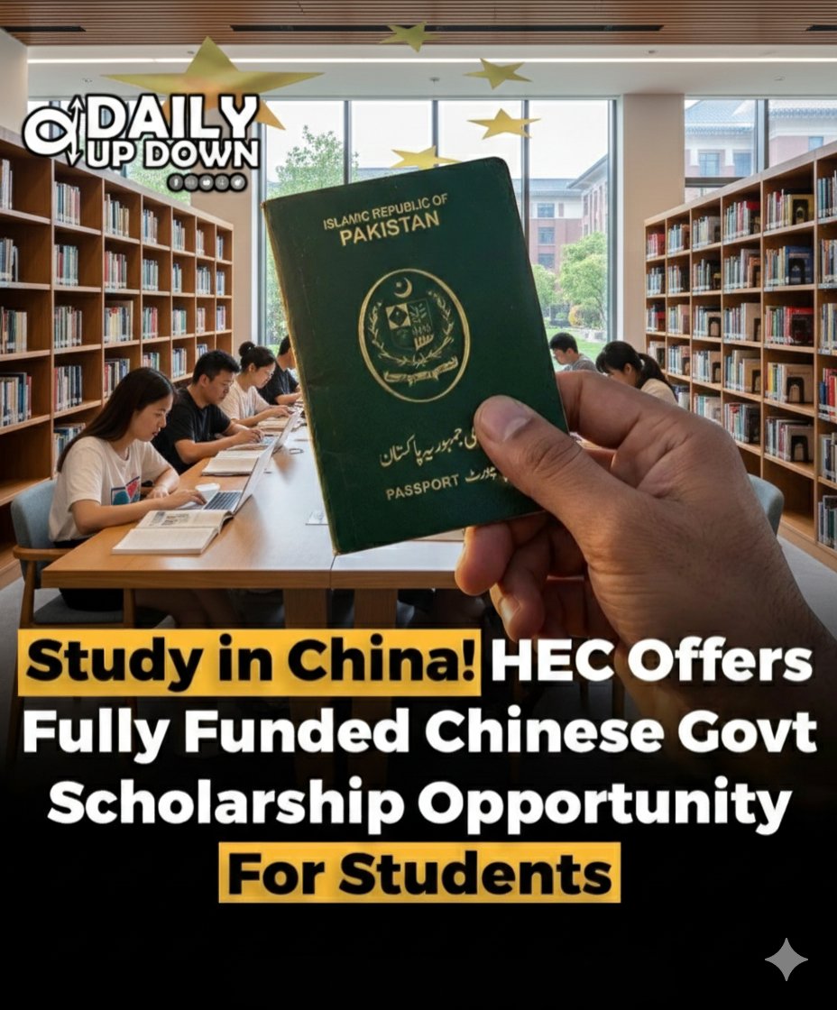 Daily_UpDown's tweet photo. 🎓 HEC offers Fully Funded Chinese Government Scholarships for Pakistani students 🇨🇳
Covers tuition, monthly stipend, accommodation &amp; medical.
Ideal for Masters &amp; PhD aspirants.
#StudyInChina #HECScholarship #FullyFunded #ChineseGovernmentScholarship #StudyAbroad https://t.co/4eyzpZp43o