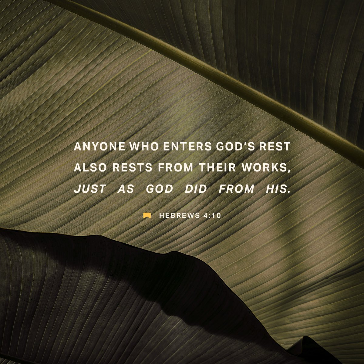 YouVersion's tweet image. Hebrews 4:10