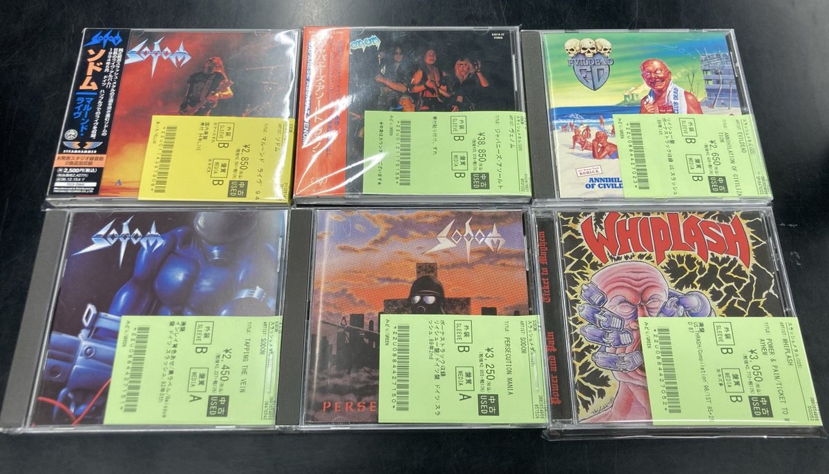 ✨中古品新着情報✨ AT WAR、DARKNESS、GRINDER、ONSLAUGHT等の80年代