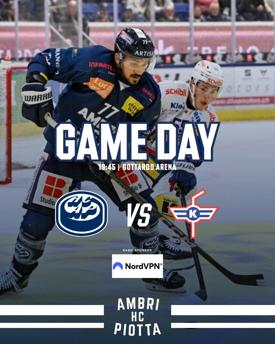 ⚪️🔵 I biancoblù sfidano il Kloten alla Gottardo Arena! Forza ragazzi 💪🏻