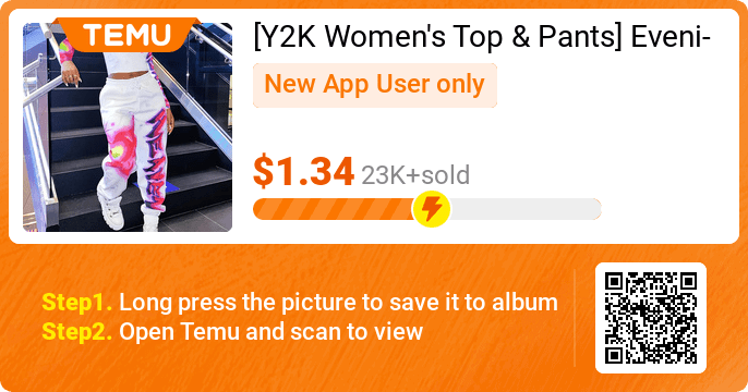 KirkW93's tweet photo. Uncover incredible deals and embrace a seamless shopping spree on Temu! 😊
👉 item link: https://t.co/PQhTE9CTIF
🎉 Exclusive deal[$1.34]
⚠️ Every New App User can only enjoy once
[Y2K Women's Top &amp; Pants] Evening Mist Directional Pattern-Making, With Pockets, Y2K Women's ... https://t.co/cAf97j7hUt