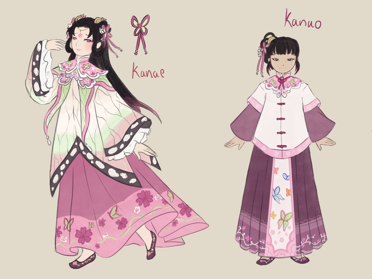 Chinese AU 
Kanae and Kanao 🌸