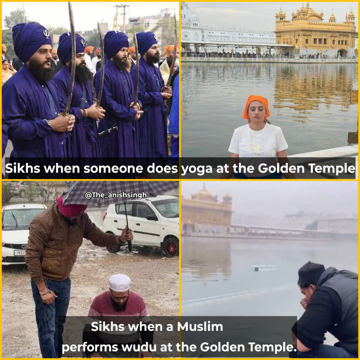 The_anishsingh's tweet image. Same place, Different reactions🤡