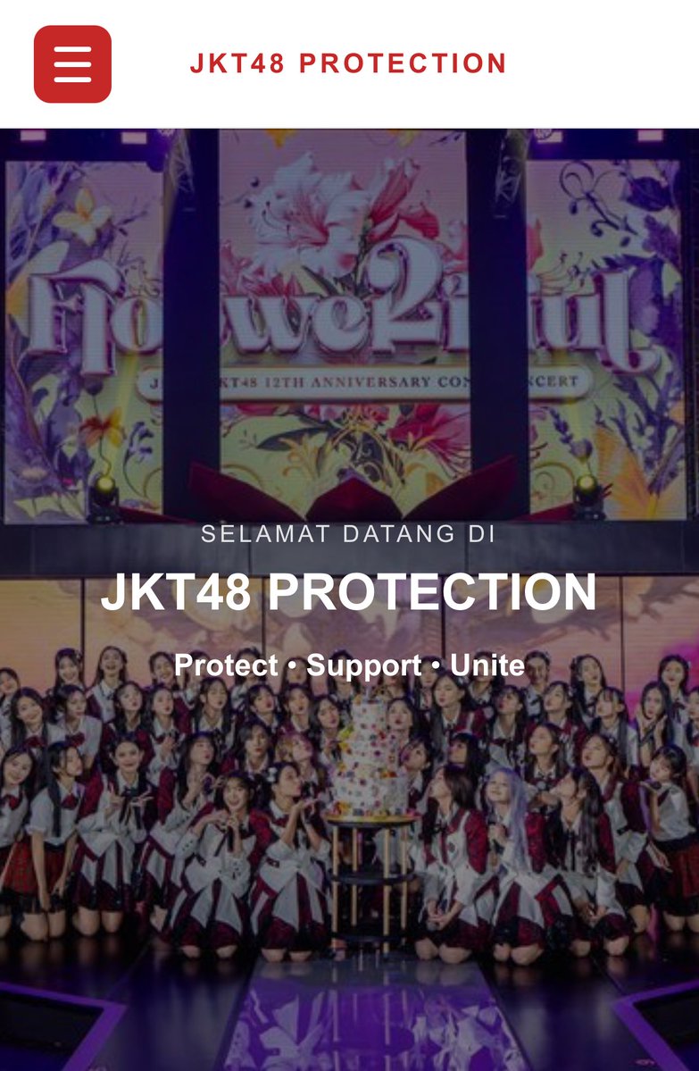 JKT48Protection's tweet image. Halo fans JKT48, admin JKT48 Protection bekerja sama dengan Kak @rasyasyawal_ dalam membuat dan mengelola website untuk merekap info terkait akun yang meresahkan. Kami membuat website ini juga sebagai arsip dan memudahkan fans JKT48 untuk mengaksesnya.

jkt48protection.github.io/home/