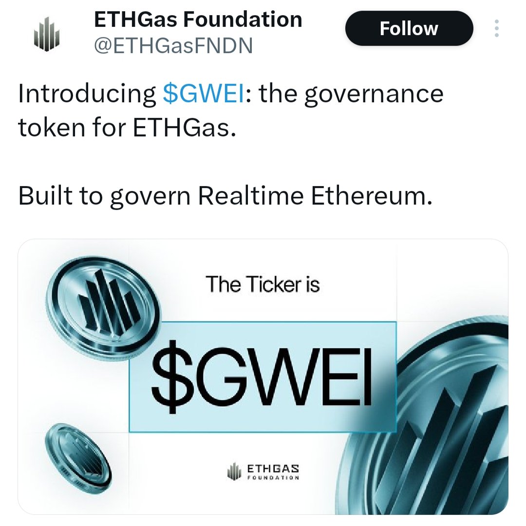 Jami693's tweet image. 👀 @ETHGasFNDN Update
Airdrop Confirmed
Ticker: $GEWI
Snapshot: 19 Jan

👇Steps 🔗 ethgas.com/community/onbo…
✅Login with X
✅Link wallet
✅Generate Gas Report

🫘 Earn Beans
Follow: 50
Gas ID: 50
Share ID: 100

🫘 More Beans = Bigger Airdrop
💰 $12M Funding Closed

💙 Like
🔁 RT