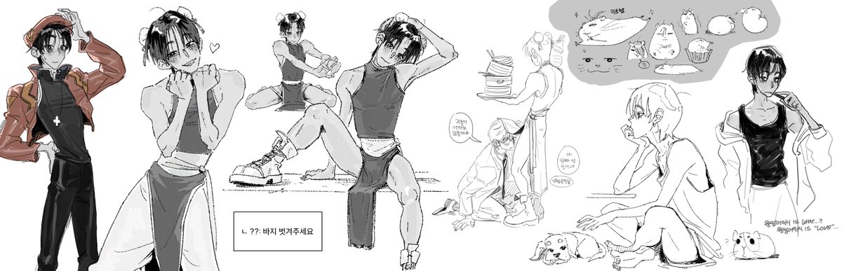 myeongran0628's tweet image. 낙서 긁어모아왓어요...