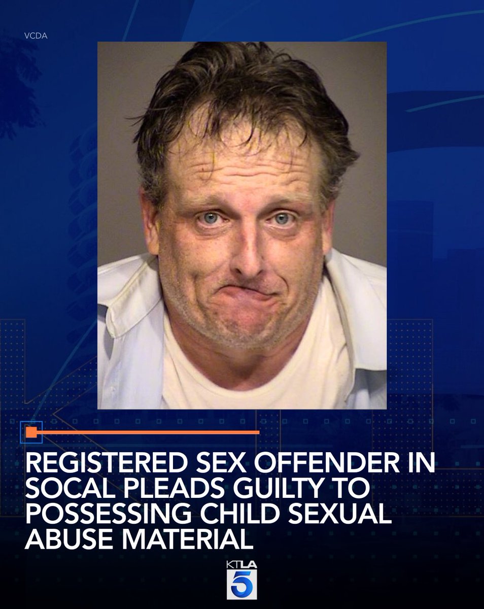 A registered sex offender in Ventura County pleaded guilty to possessing child sexual abuse material, a crime for which he has been convicted several times in the past.
Details: ktla.com/news/local-new…