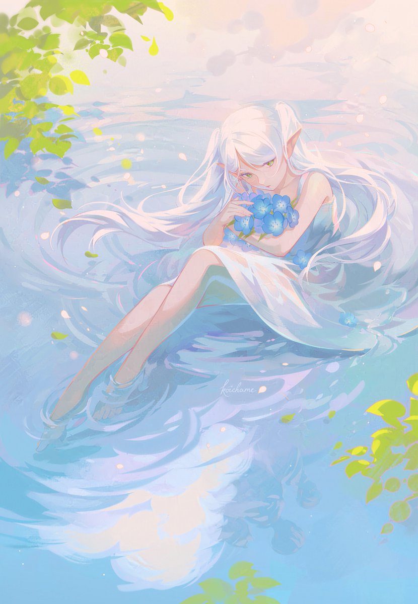 koichame's tweet image. how I've missed you so 🩵

#frieren #フリーレンFA