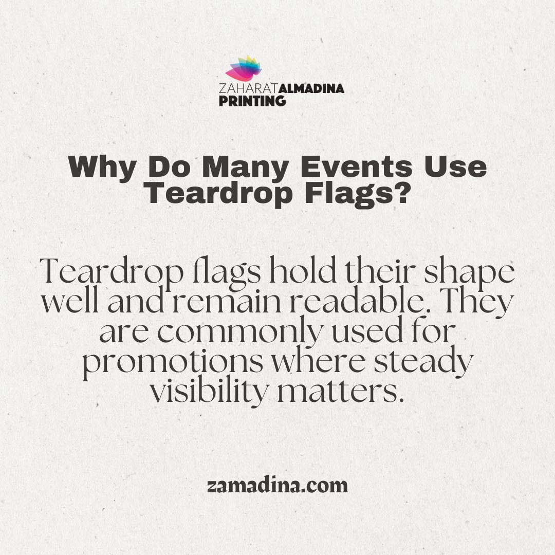 zahratalmadinap's tweet image. Ensure your message is always readable! 🚩 Teardrop flags stay tensioned and visible even in high winds, making them perfect for steady outdoor branding. 🌬️✅
Contact Info:
📞 +97142294522
🔗 zamadina.com
📩 info@zamadina.com

#TeardropFlags #Marketing #Dubai #Branding