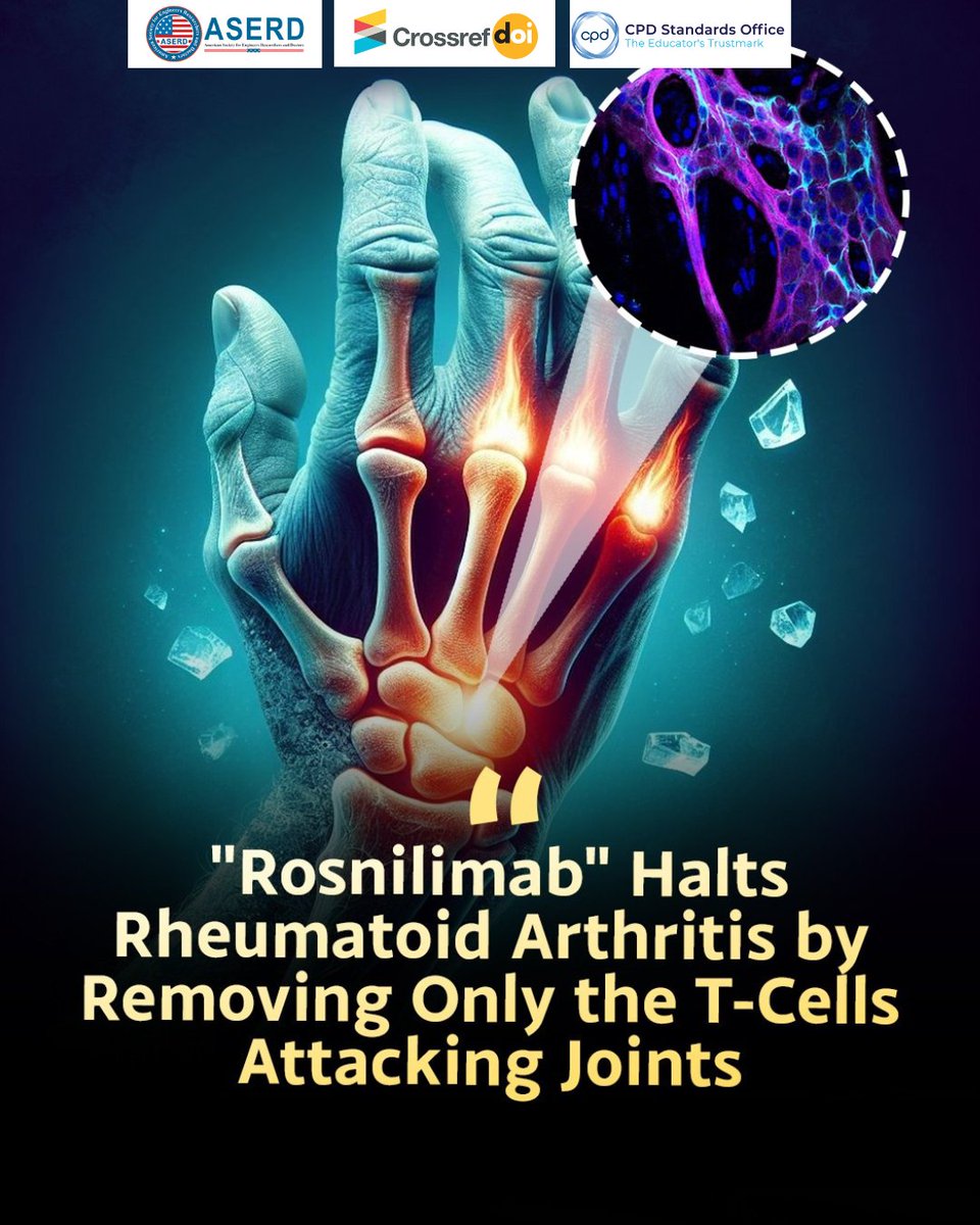 ✨ Healthy joints. Strong immunity. 💪🛡️
🔬 Rosnilimab targets only harmful T-cells—keeping protection against flu &amp; COVID intact 🤧🦠
🚫 No trade-offs. ✅ A new era of joint care.
👉 View conferences: 🌐 aserd.org/all_conference… 
✉️: info.aserd@gmail.com
#aserd #Rosnilimab