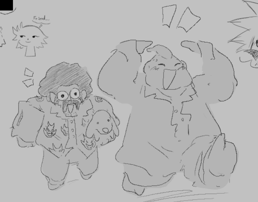 Buu and Mr Satan doodle 