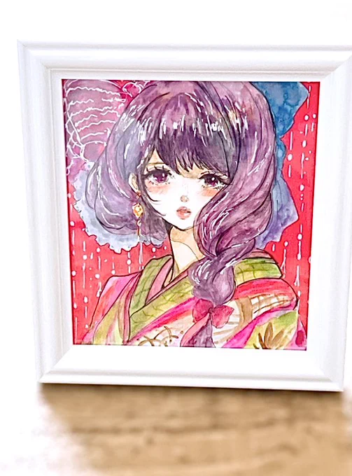 2作品日曜まで出品しています よろしくお願いします #イラスト #透明水彩 #原画 #アナログ絵