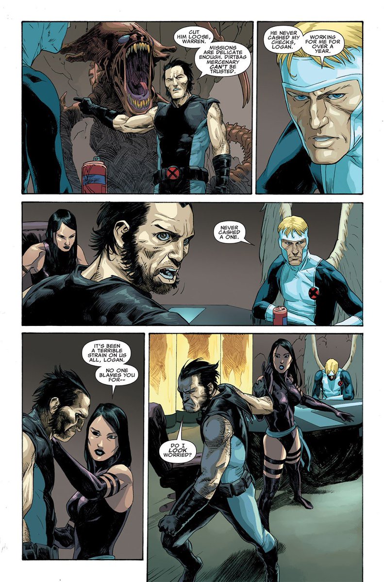 LuantheIII's tweet image. X-force struggles over killing a kid